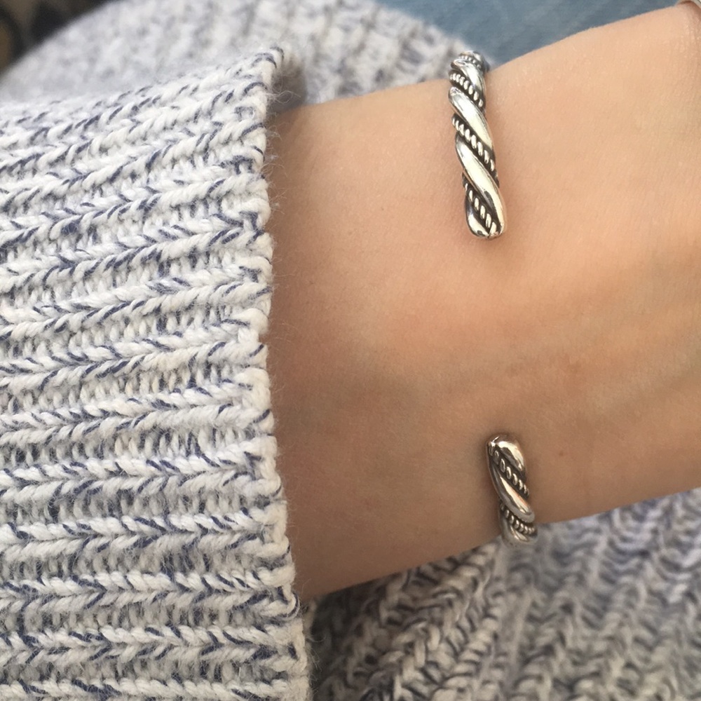 Native American Sterling Silver Cuff Bracelet - Picture 4 of 4